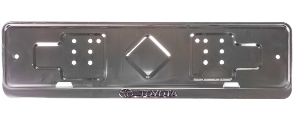 Рамка из нерж.стали с широким полем рельеф TOYOTA, AB-029-TO