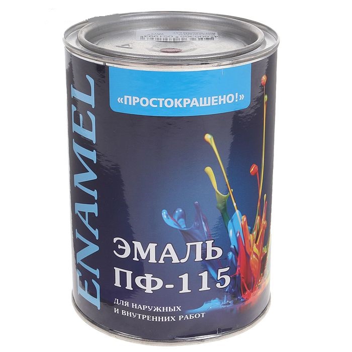 Эмаль ПРОСТОКРАШЕНО ПФ-115 0,9кг вишневая, 1993, 146156