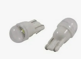 Лампа светодиодная Т10 (W2,1-9,5d) белая, 1-2 SMD 3030 ФАРФОР диод CRM (б/цокольная) 12V