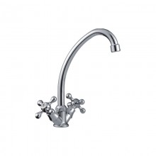 Смеситель ACCOONA для кухни с маховиками крест A5676