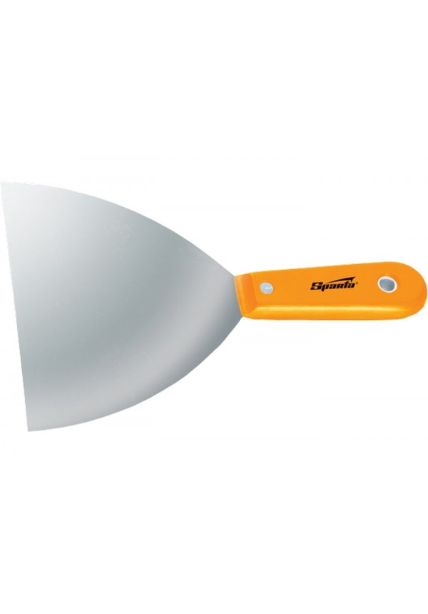 Шпательная лопатка стальная, 100 мм, полированная, пластмассовая ручка Sparta, 852425, 145649