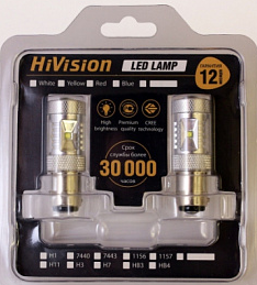 Лампа светодиодная HiVision S25 (1157) двухконтактная CREE 2шт