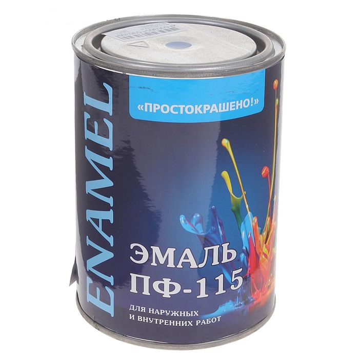 Эмаль ПРОСТОКРАШЕНО ПФ-115 0,9кг синяя, 3695 эмаль(5399), 26030