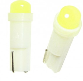Светодиод 12V T5-01 (1LED) COB W1.2W Base:W2.0-4.6d белый 0.36W 18lm TM NORD YADA																			