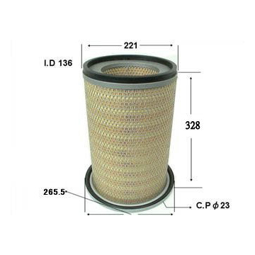 Фильтр воздушный A-364S TOP, SH МЕ 033717 (А-1019)