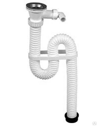 Гофротруба 1 1/2"х40/50 удл. с отводом с/м Aquant 