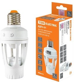 Датчик движения в патрон 120гр, до 6м, 60Вт, IP20 ТДМ