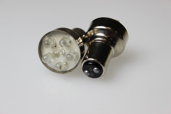 Лампа диод 24V S25 (6LED) BA15s Nord Yada штучно