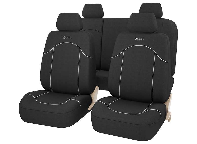 Чехлы автомобильные GTL Fast серый, черный (L), 127304, 127306