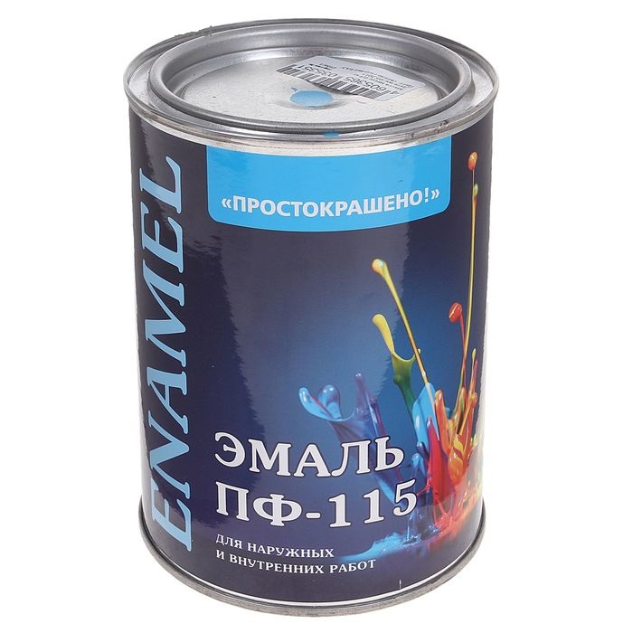 Эмаль ПРОСТОКРАШЕНО ПФ-115 0,9кг светло-голубая, 72115(5351), 7527