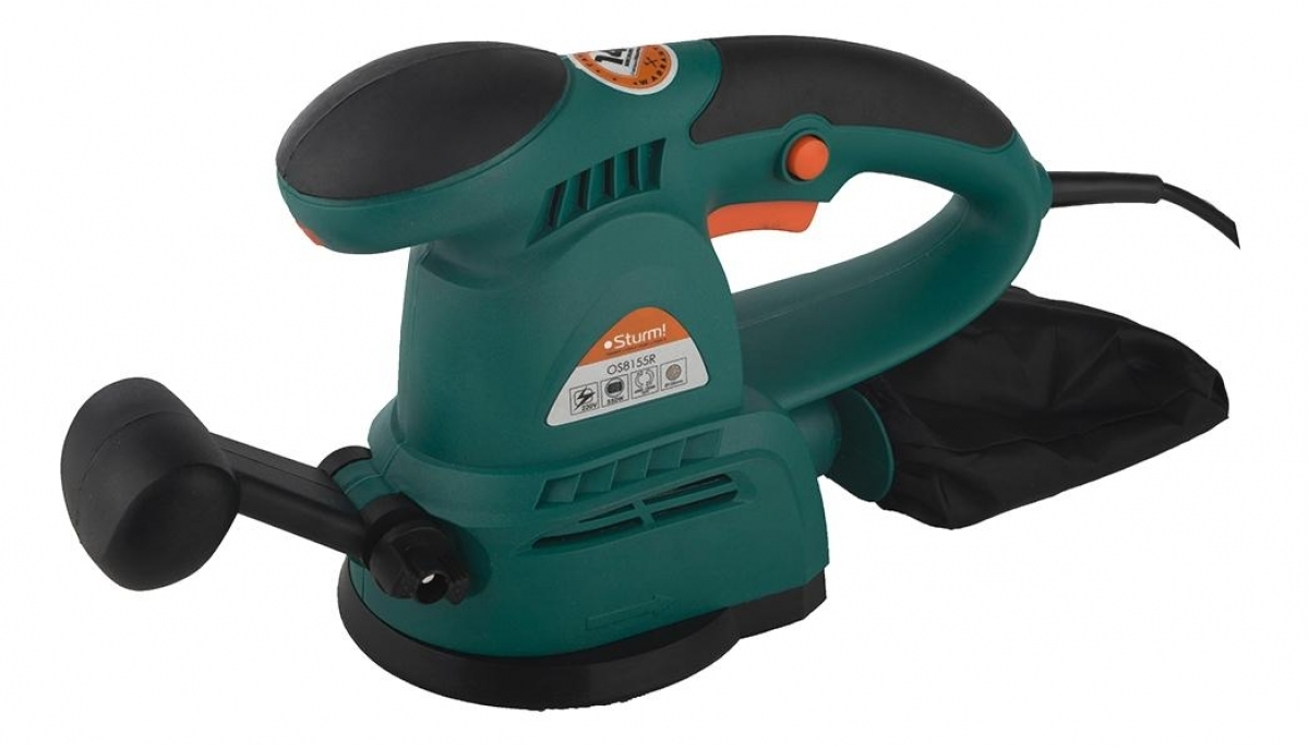 Шлифмашина эксцентриковая Sturm, 350Вт, d125мм, рег обор. 5000-12000, ПЫЛЕСБОР Шлифмашина эксцентриковая Sturm, 350Вт, d125мм, рег обор. 5000-12000, ПЫЛЕСБОР