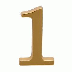 Цифра дверная АЛЛЮР 1 на клеевой основе хром, золото, 5 058, 5 060, 81453