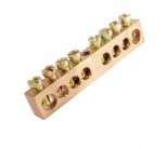 Шина "N" нулевая 6х9мм 8 групп крепеж по центру 