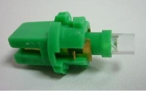 Лампа-диод 12V T5 BAX8,7D WITH CAP GREEN Маяк