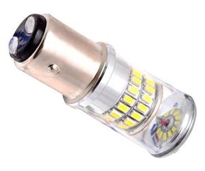 Лампа светодиодная 12v (21-5w) BAY15d (2конт) 48 SMD 3014 диодов, СИЛИКОН, белая