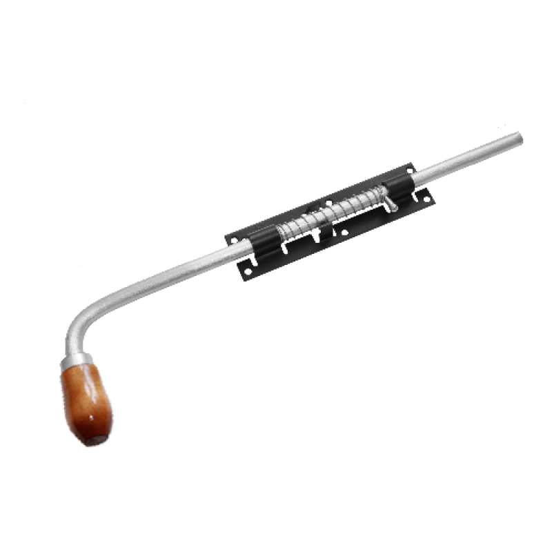 Засов Домарт с пружиной 600мм черный, 9469, 130762