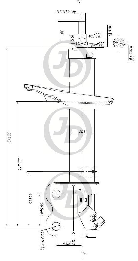 Стойка аморт. JAS 0003 TOYOTA COROLLA,SPRINTER AE100 FRONT R Стойка аморт. JAS 0003 TOYOTA COROLLA,SPRINTER AE100 FRONT R