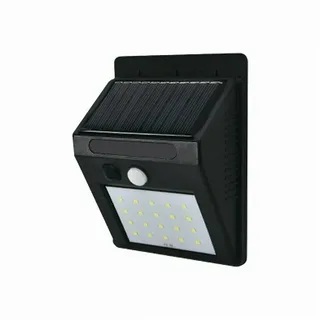 Светильник светодиодный, Solar LED, на солн.батареях 11Вт 6500К 400Лм IP65 с ДД черный, duwi