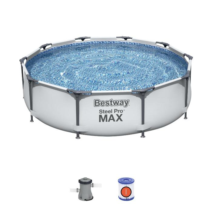 Бассейн Bestway каркасный Steel Pro max 305х76см 4678л, ф-насос Бассейн Bestway каркасный Steel Pro max 305х76см 4678л, ф-насос