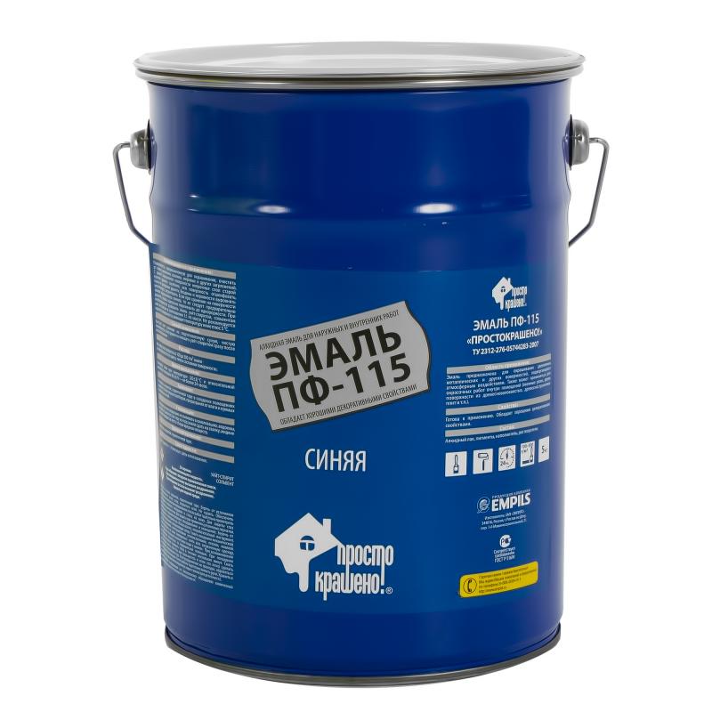 Эмаль ПРОСТОКРАШЕНО ПФ-115 6,0кг голубая, 4728, 146159