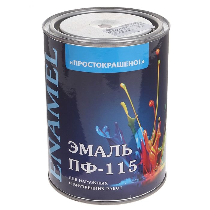 Эмаль ПРОСТОКРАШЕНО ПФ-115 0,9кг шоколадная, 8108, 14616 Эмаль ПРОСТОКРАШЕНО ПФ-115 0,9кг шоколадная, 8108, 14616