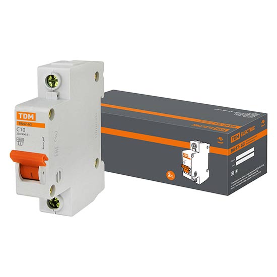 Автомат ВА 47-63 1Р 10A 4,5kA С TDM, без пломбы, 116482     , SQ0218-0002,mcb47-29-1-10С