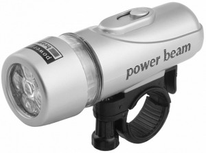 Фонарь передний JY-808, 5 светодиодов, 3 режима работы, водонепроницаемый корпус,пластик FF303.FF309