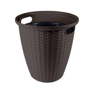 Кашпо InGreen Rattan D 380мм 30л с внутренним горшком 16 л, Горький шоколад