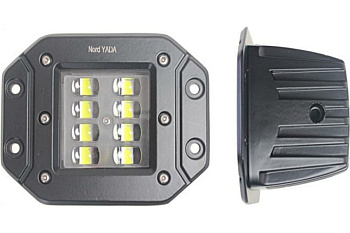 Фара рабочего света 24Вт встраиваемая линза 5D+стробоскоп дальний 122*91*74 Nord YADA															