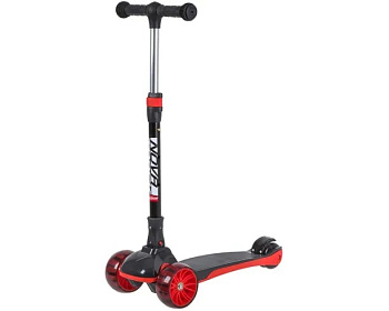 Самокат для детей Novatrack RainBow. колеса PU пер.120*80 черный с красным