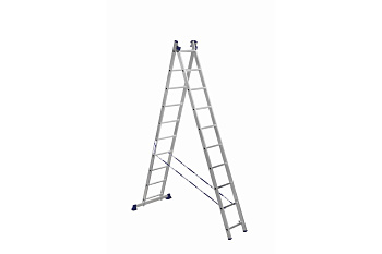 Лестница алюминиевая двухсекционная универсальная (2х10)