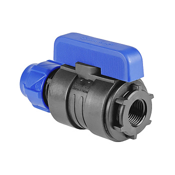 Кран шаровый ПНД копрессорный цанга-внутр резьба разборный 50х1 1/2" (10/2) VALFEX