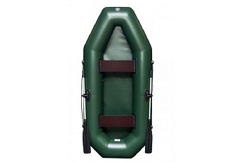 Лодка ПВХ "Skiff-240" надувное дно гребная 2-местная (зеленая)
