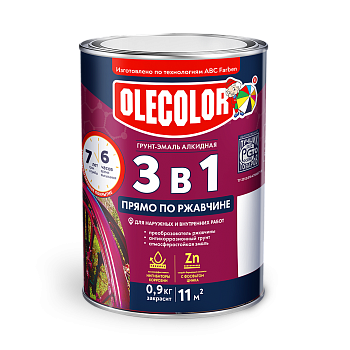 Грунт-эмаль по ржавчине Olecolor, коричневый, 4кг Грунт-эмаль по ржавчине Olecolor, коричневый, 4кг