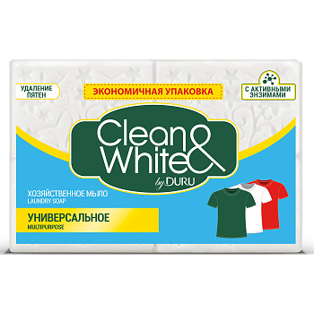 Мыло хозяйственное Против пятен DURU CLEAN&WHITE 120г*4*21