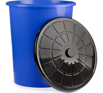 Бак универсальный 100л (синий) (с крышкой) 