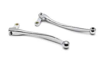 Ручка ИЖ тормоза и сцепления голая хром, левая и правая к-т