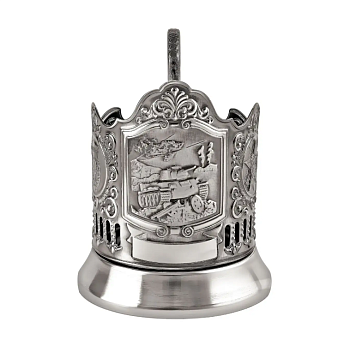 Подстаканник никел. с черн. 'Танк Т-34'