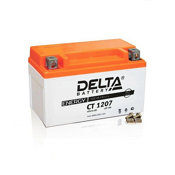 АКБ для мопеда 12V 7Ah 6MTC-7 DELTA CT1207 адсорбированный
