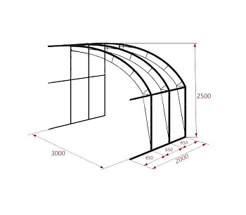 Вставка Арочная Профи 3х2м.
