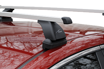 Система багажная "LUX" КЛАССИК с дугами 1,2м прямоугольными в пластике для а/м с рейлингами