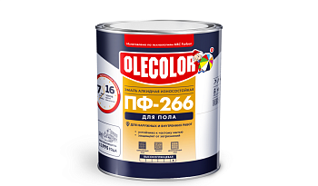 Эмаль алкидная ПФ-266 OLECOLOR, красно-коричневая, 2,7кг Эмаль алкидная ПФ-266 OLECOLOR, красно-коричневая, 2,7кг