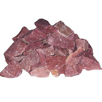 Камни д/печей Кварций малиновые кубиками колотые 20кг
