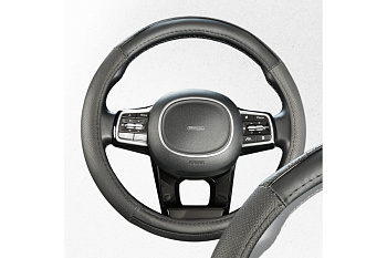 Оплетка SKYWAY Real-9 M Черная кожа натуральная