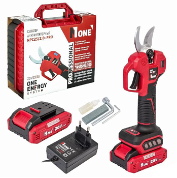 Секатор акк.NPC25/2.0-PRO (20V,2.0Ah,30мм толщ.реза,2 АКК,1з/у,дисплей,КЕЙС) №1 (713)