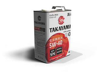 Масло TAKAYAMA SAE 5W40 Adaptec A3B4  API SN/CF 4л Масло TAKAYAMA SAE 5W40 Adaptec A3B4  API SN/CF 4л