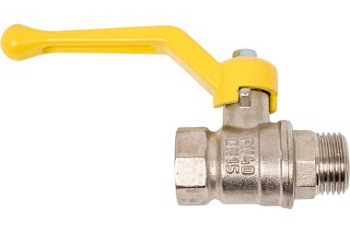 Кран шаровой БИРКА для ГАЗА 2" ВР/НР рычаг, латунный НИКЕЛИР-Й VALFEX 11Б27фтМ (4/1)