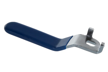 Ручка длинная усиленная, для крана, 1/2"-3/4", прорезиненная СИНЯЯ, MP-У