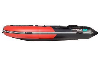 Лодка надувная GLADIATOR E380S красно-черный