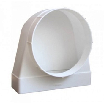 Соединитель угловой 90° пластик, плоского воздуховода с фланцевыми воздухораспределит., 60х120/D100